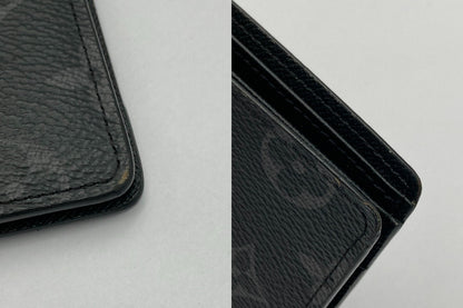 LOUIS VUITTON ルイヴィトン モノグラム・エクリプス ポルトフォイユ ミュルティプル M61695 イニシャル入り メンズ 中古 D4