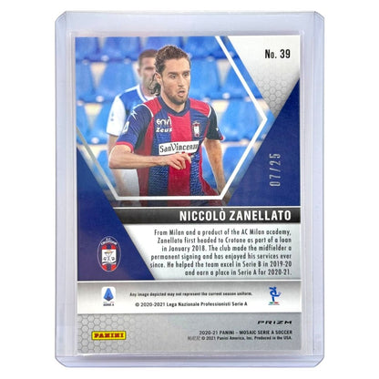 PANINI サッカーカード MOSAIC SERIE A PRIZM NICCOLO ZANELLATO CROTONE /25 #39 中古 IT1