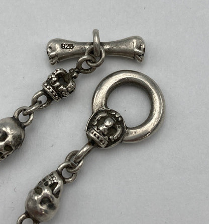 JUSTIN DAVIS ジャスティンデイビス SKULL DIVINE ブレスレット サイズM シルバー925 中古 D4