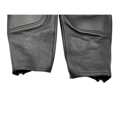 RAVINE ラヴィーン ライダースパンツ M メンズ 牛革 レザー バイク 膝あて プロテクター 中古 W４