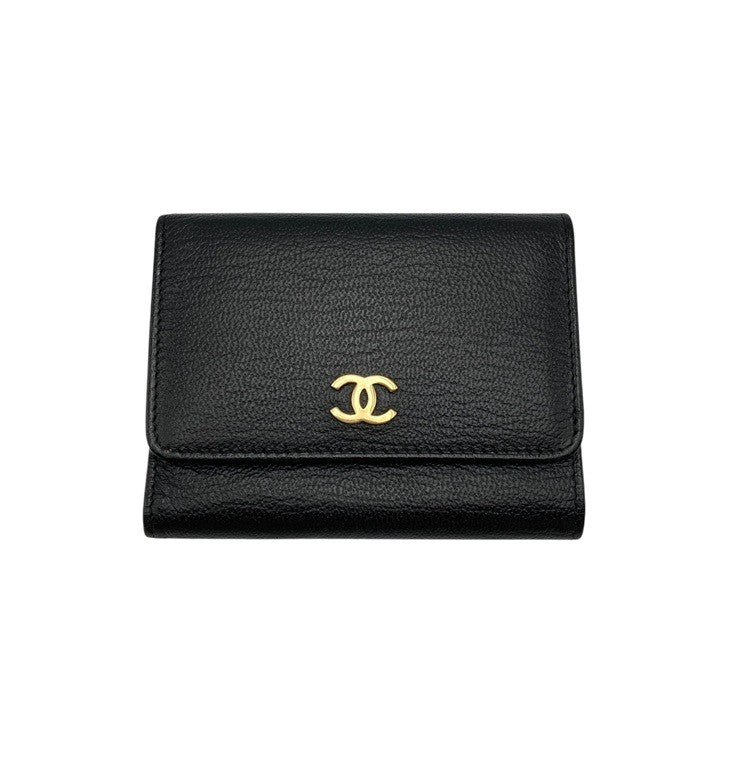 CHANEL シャネル レザー 3つ折り財布 中古 D4
