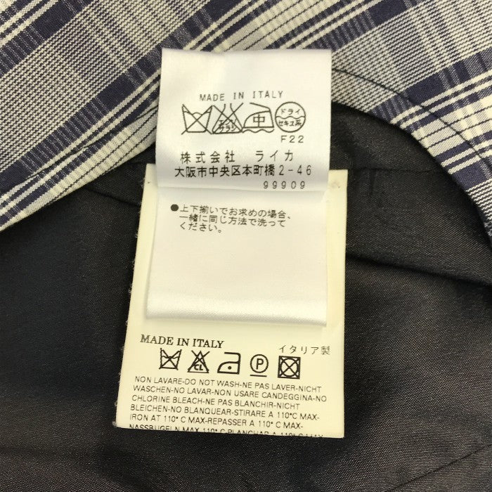 ヴィヴィアンウエストウッドマン ジレ メンズ チェック柄 ベスト オーブボタン ネイビー/ブラック 46サイズ 4447-1903 中古 T1