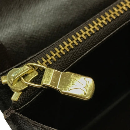 LOUIS VUITTON ルイヴィトン ダミエ エベヌ ポルトフォイユサラ 長財布 2つ折り 旧型 ブラウン N61734 中古 T1