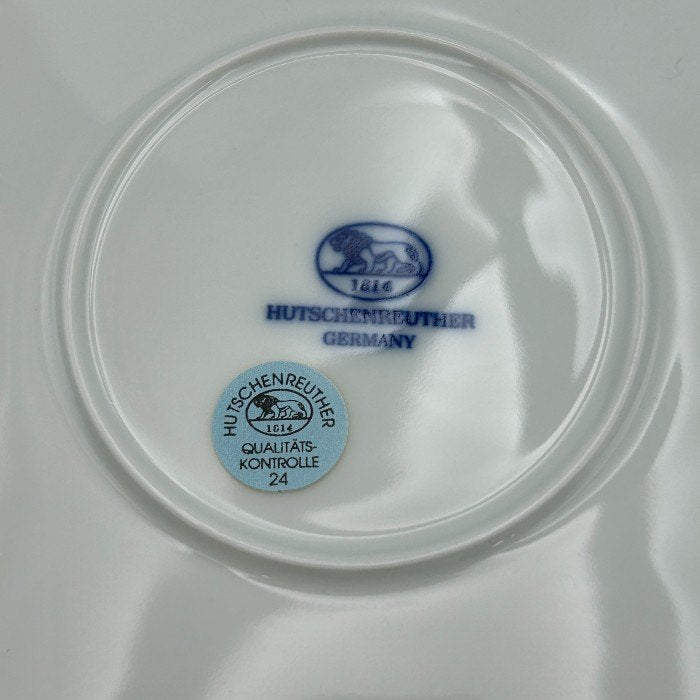 HUTSCHENREUTHER フッチェンロイター ブルーオニオン スクエアプレート24cm＆コーヒー ペア 洋食器 カップ＆ソーサー 皿 中古 W４