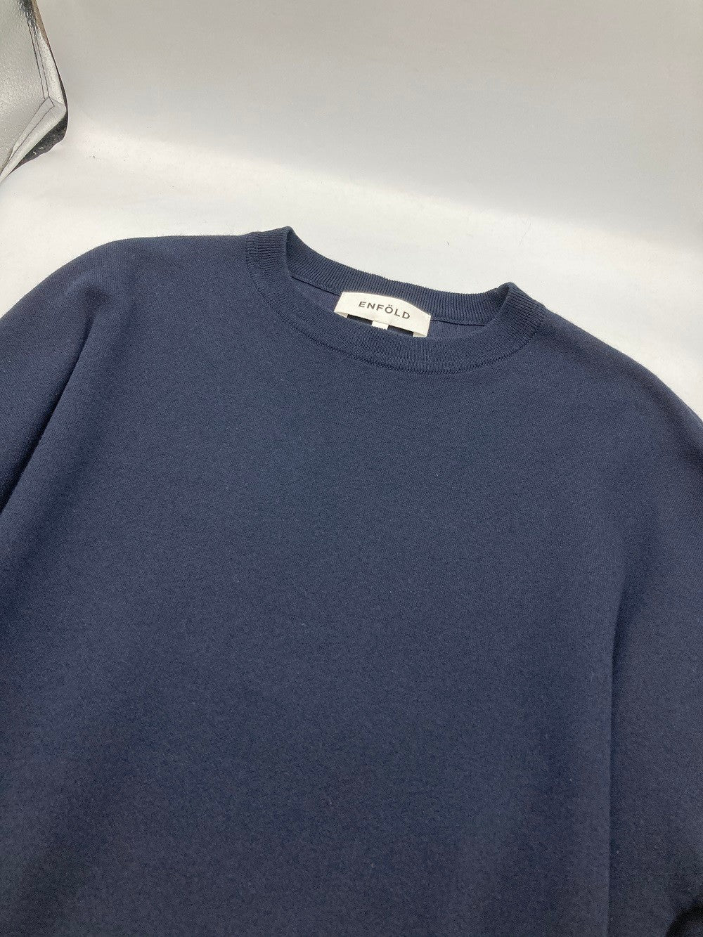 ENFOLD エンフォルド コットンダブルフェイスアーチニット サイズ38 300BS270-1130 中古 D4