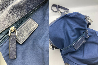 MARC BY MARC JACOBS マークバイマークジェイコブス レザー ショルダーバッグ ネイビー 中古 D4