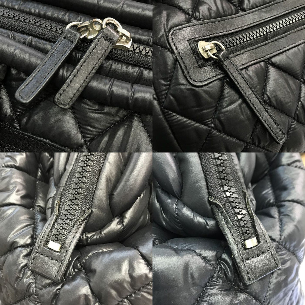 CHANEL シャネル コココクーン ミニボストンバッグ レディース ナイロン トート/ハンドバッグ キルティング 軽量 ブラック A47205 中古 T1