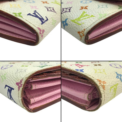 LOUIS VUITTON ルイヴィトン ポルトフォイユサラ モノグラム マルチカラー 長財布 レディース 二つ折り 旧型 ブロン/ホワイト M93744 中古 T1