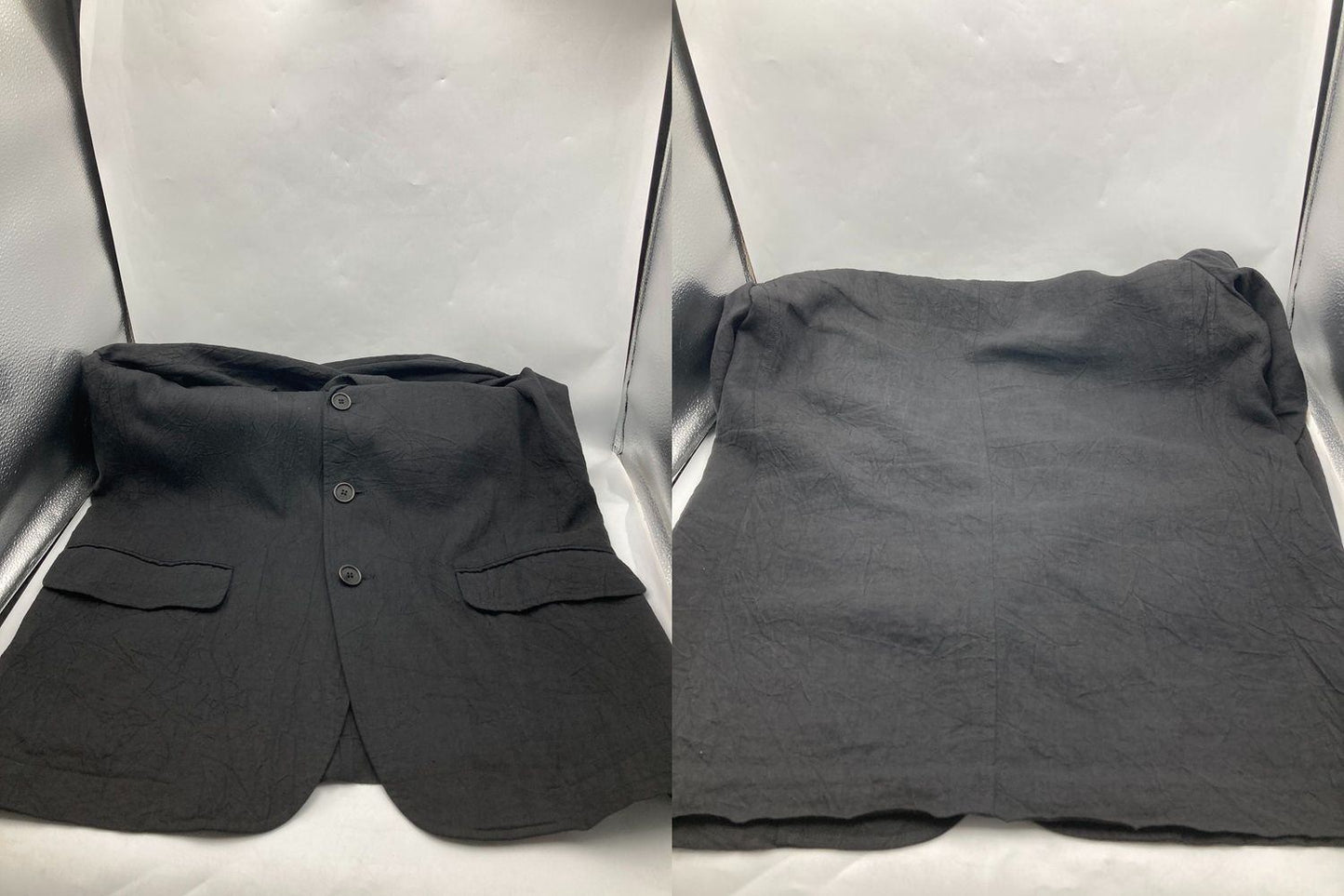 IISSEY MIYAKE MEN イッセイミヤケ メン リネン 縮絨加工 テーラードジャケット ME22FD634 サイズ3 ブラック 中古 D4