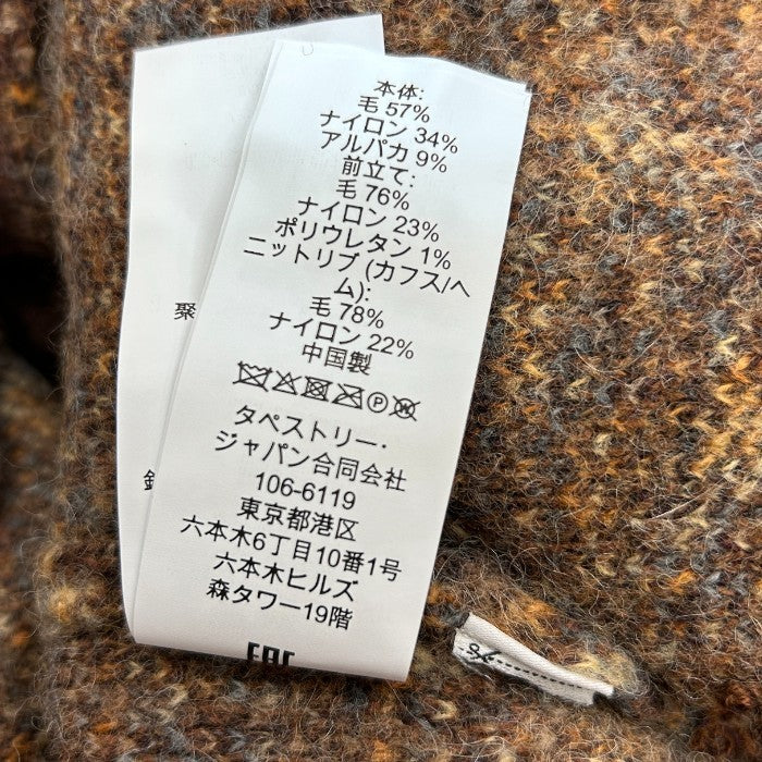 COACH コーチ シグネチャー カーディガン CB640 XS トップス 秋 冬 レディース かわいい 総柄 ブラウン 中古 W４