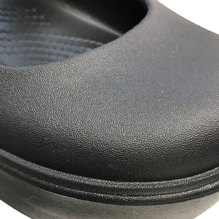 CROCS クロックス ストンプ メリージェーン サンダル レディース 厚底 ベルクロ ストラップ ブラック M6/W8/24cm 中古 T1