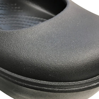 CROCS クロックス ストンプ メリージェーン サンダル レディース 厚底 ベルクロ ストラップ ブラック M6/W8/24cm 中古 T1