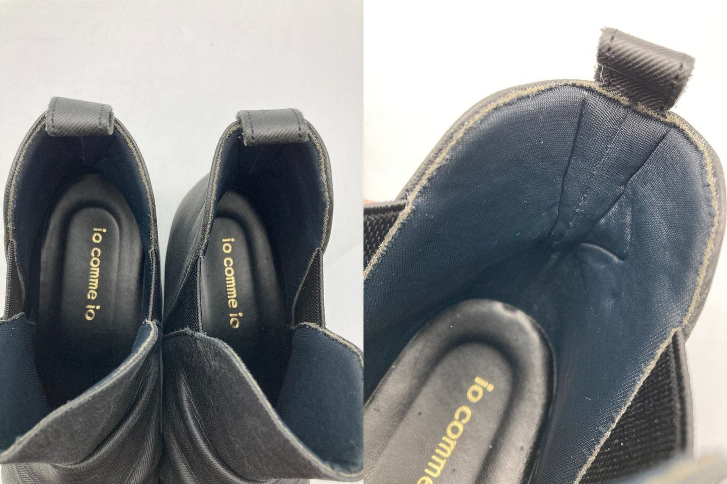 io comme io イオコムイオ サイドゴア ショートブーツ 23.0cm 中古 D4