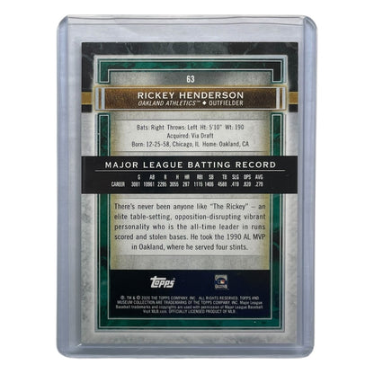 TOPPS MLBカード MUSEUM COLLECTION RICKEY HENDERSON OAKLAND ATHLETICS /150 #63 中古 IT2