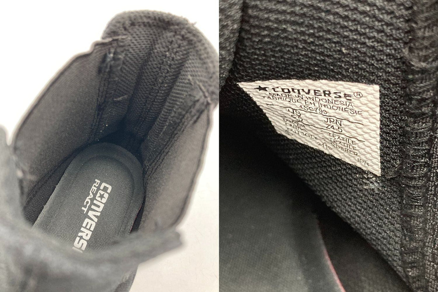 CONVERSE コンバース オールスター100  サイドゴア チャンク ハイ 1SC793 24.5cm 中古 D4