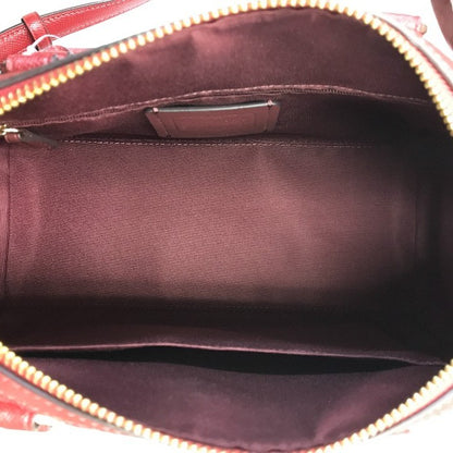COACH コーチ ローアン サッチェル ハンドバッグ レディース レザー 2WAY ショルダー 斜め掛け レッド 79946 中古 T1