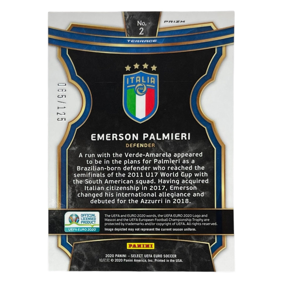 PANINI サッカーカード SELECT UEFA EURO PRIZM EMERSON PALMIERI ITALY /125 #2 中古 IT2