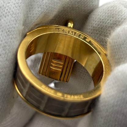 HERMES エルメス カデナ スカーフリング リザード 小物 服飾 ブランド レザー レディース 中古 W４