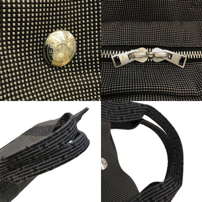 HERMES エルメス エールライン MM キャンバス トートバッグ ユニセックス A4収納 キャンバス 通勤 通学 チャコールグレー 中古 T1
