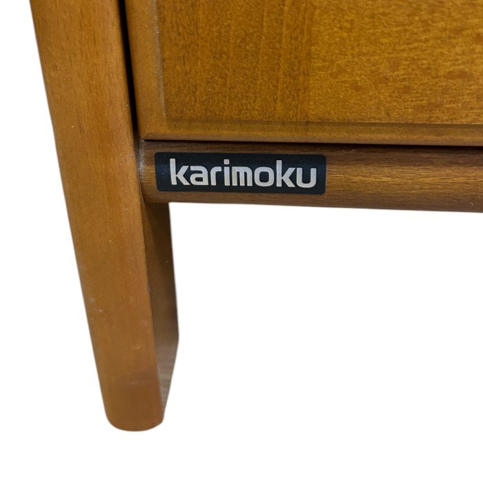 karimoku カリモク 電話台 FAX台 インテリア 家具 収納 木製 中古 W４