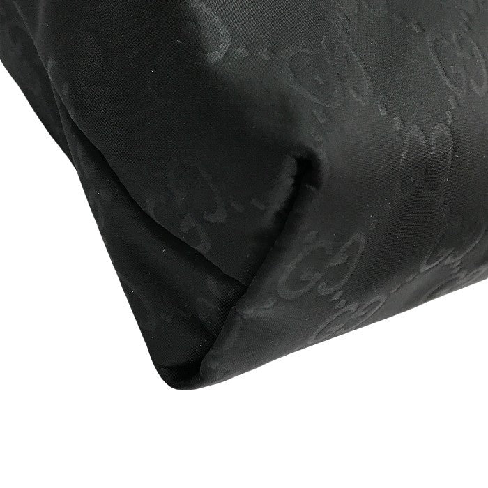 GUCCI グッチ ショルダーバッグ ユニセックス GG柄 ナイロン系/レザー 斜め掛け ブラック 510342 中古 T1