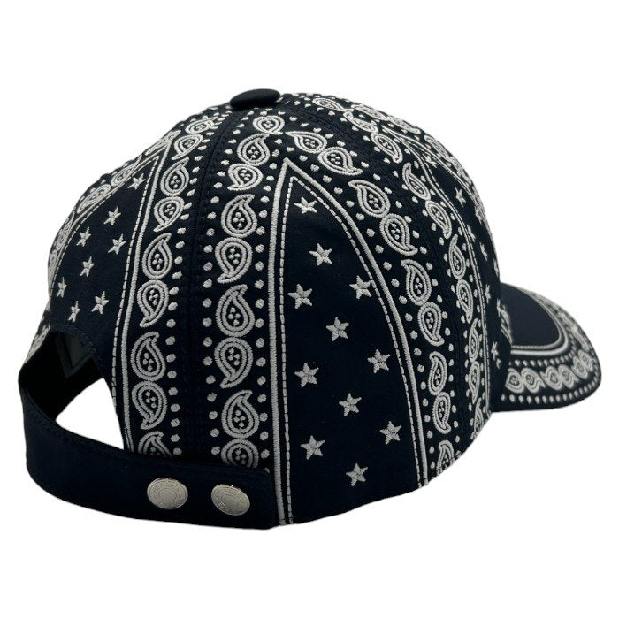 HERMES エルメス ペイズリー柄 キャップ 帽子 ブランド ネイビー メンズ 中古 送料無料 W４