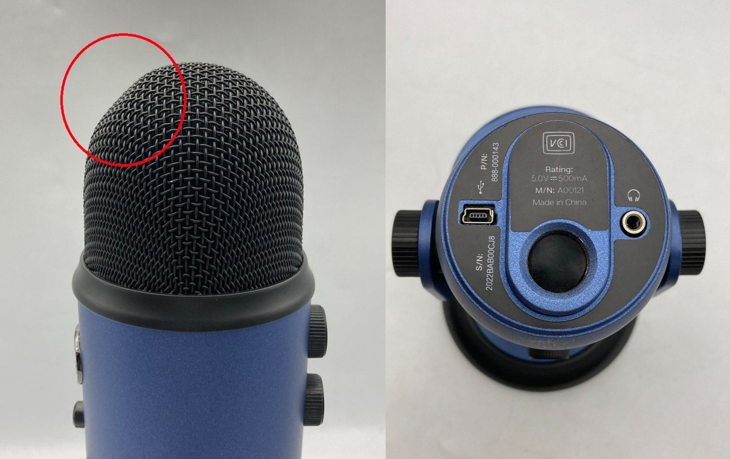 Blue yeti マルチパターン USBマイクロフォン コンデンサーマイク A00121 中古 D4