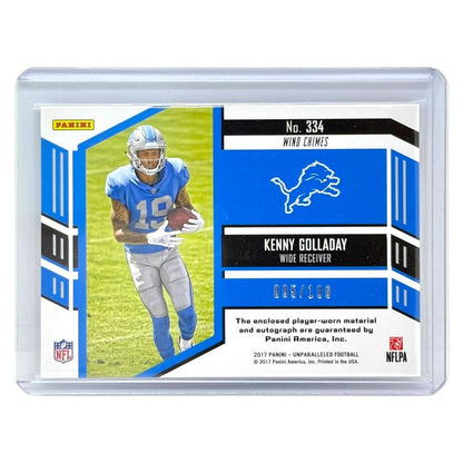 PANINI NFLカード UNPARALLELED KENNY GOLLADAY LIONS /199 #334 中古 IT1