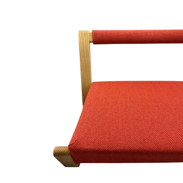 園田椅子製作所 ZAGAKU 04 座椅子 オレンジ 村澤 一晃 家具 インテリア 椅子 低め 木製 中古 W４