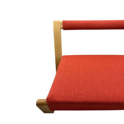 園田椅子製作所 ZAGAKU 04 座椅子 オレンジ 村澤 一晃 家具 インテリア 椅子 低め 木製 中古 W４