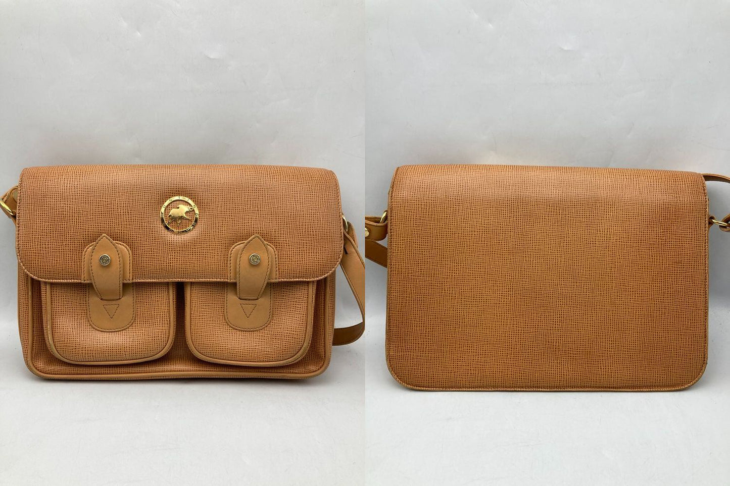 HUNTING WORLD ハンティングワールド レザー ショルダーバッグ 中古 D4