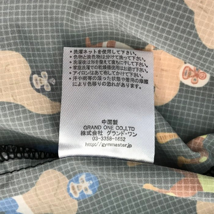 gym master ジムマスター UL-GRID ハッピーペイントシャツ メンズ 半袖 ポリエステル 覆面レスラー ストレッチ グレー Lサイズ G533705 中古 T1