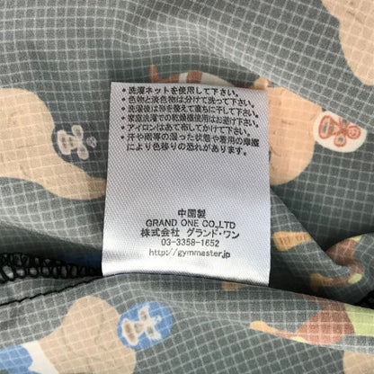 gym master ジムマスター UL-GRID ハッピーペイントシャツ メンズ 半袖 ポリエステル 覆面レスラー ストレッチ グレー Lサイズ G533705 中古 T1