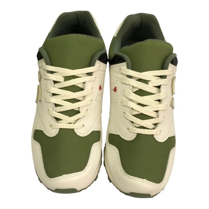 SANGACIO サンガッチョ Banksy にゅ～ず BONSAI BRANDALISED スニーカー レディース レザー ローカット 風船と少女 限定 グリーン/ホワイト 25.0cm 中古 T1