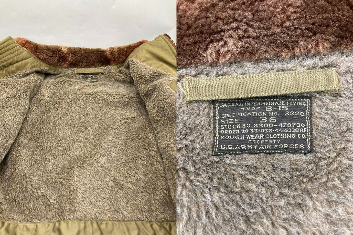 Buzz Rickson's バズリクソンズ B-15 フライトジャケット BR11306 No.3220 サイズ36 中古 D4