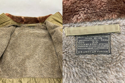 Buzz Rickson's バズリクソンズ B-15 フライトジャケット BR11306 No.3220 サイズ36 中古 D4