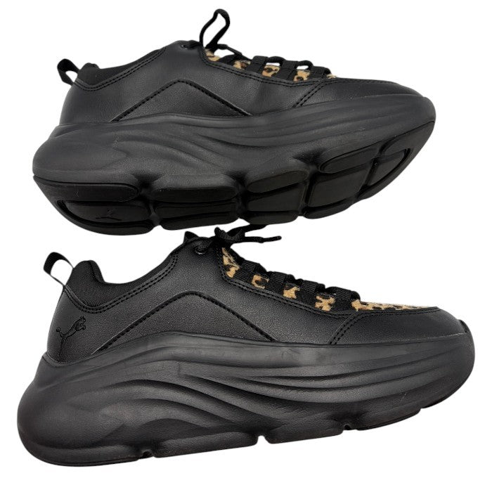 PUMA プーマ ヒョウ柄 スニーカー 379844-01 23.5cm 靴 シューズ レオパード レディース 厚底 中古 W４