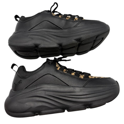 PUMA プーマ ヒョウ柄 スニーカー 379844-01 23.5cm 靴 シューズ レオパード レディース 厚底 中古 W４