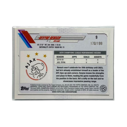TOPPS サッカーカード CHROME DEVYNE RENSCH AJAX /199 #9 中古 IT2