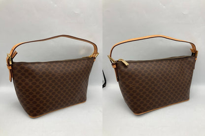 CELINE セリーヌ マカダム ワンショルダー ハンドバッグ 中古 D4
