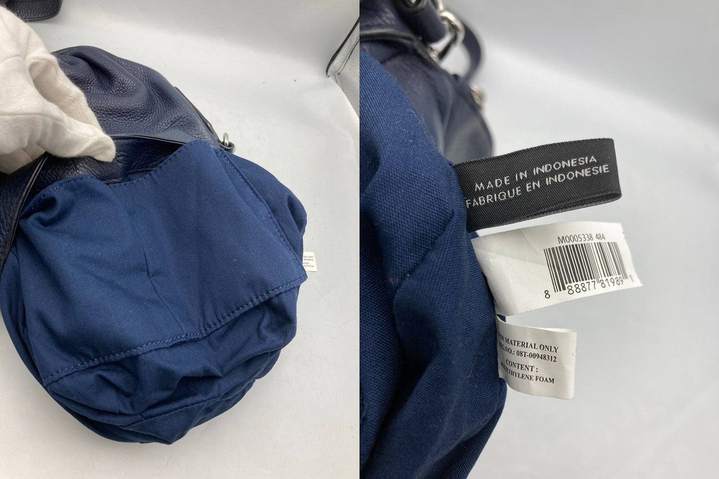 MARC BY MARC JACOBS マークバイマークジェイコブス レザー ショルダーバッグ ネイビー 中古 D4