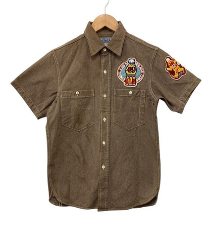 THE REAL McCOY’S ザリアルマッコイズ ワッペン ワークシャツ 半袖 サイズ14 メンズ 中古 D4