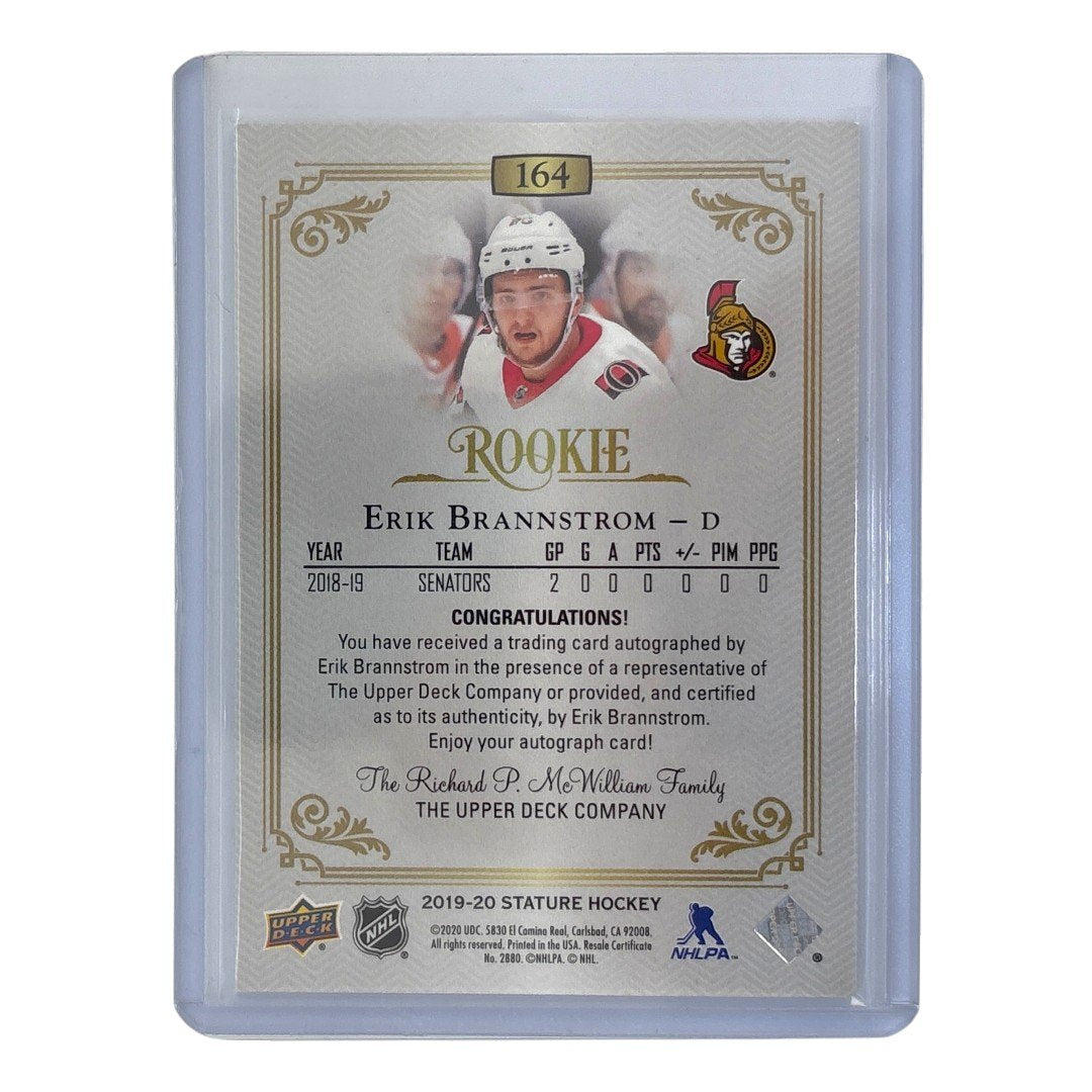 UPPER DECK NHLカード STATURE ERIK BRANNSTROM SENATORS /199 #164 中古 IT1