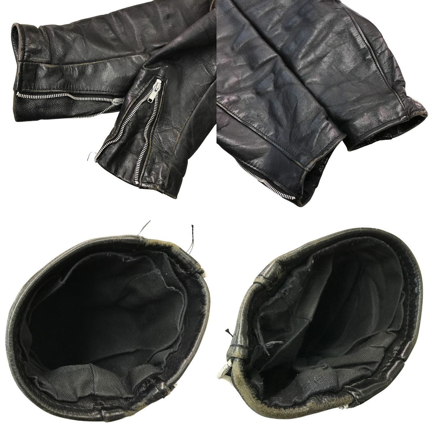 Schott ショット Perfecto ワンスター ライダースジャケット メンズ レザー ダブルブレスト 70s ヴィンテージ ブラック 42サイズ 中古 T1
