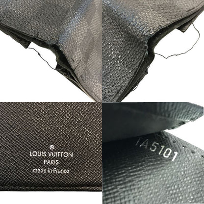 LOUIS VUITTON ルイヴィトン ダミエ グラフィット ポルトフォイユブラザ 長財布 メンズ 二つ折り スリム 実用的 M62665 中古 T1