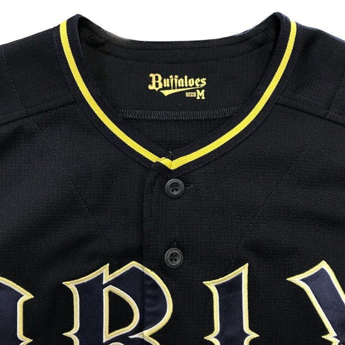 オリックス バファローズ ユニフォーム 森友哉 4番 メンズ ビジター ORIX 野球 公式 ネイビー Mサイズ 中古 T1