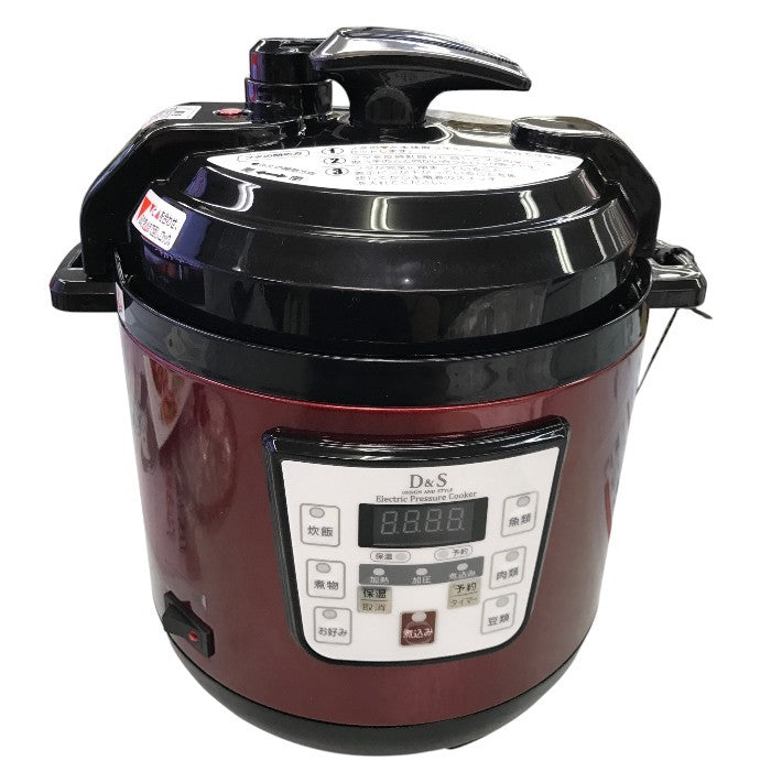 D&S ディーアンドエス マイコン圧力鍋 2.5L STL-EC30R 簡単調理電気圧力鍋 タイマー機能付き 中古 Y1