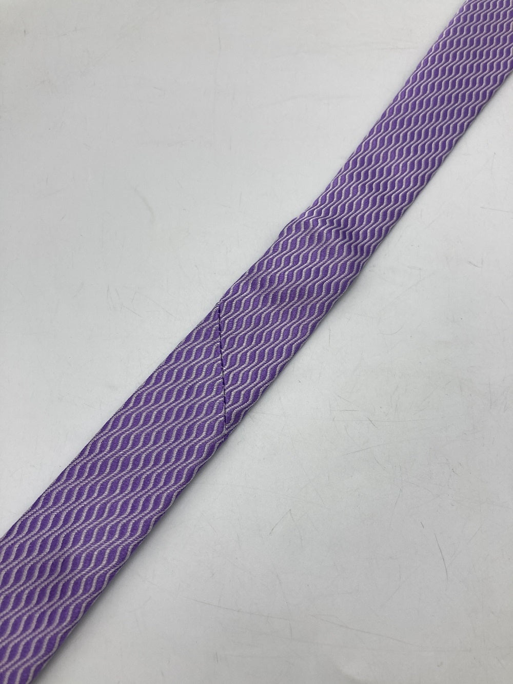 EMPORIO ARMANI エンポリオアルマーニ シルク100％ ネクタイ 縦波 パープル 中古 D4