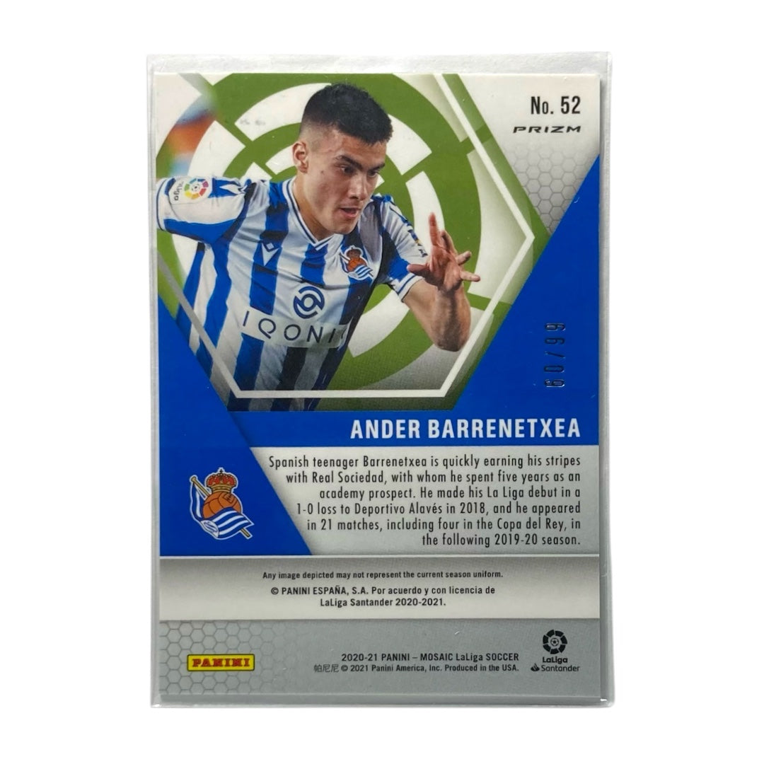 PANINI サッカーカード MOSAI LALIGA PRIZM ANDER BARRENETXEA REAL SOCIEDAD /99 #52 中古 IT2