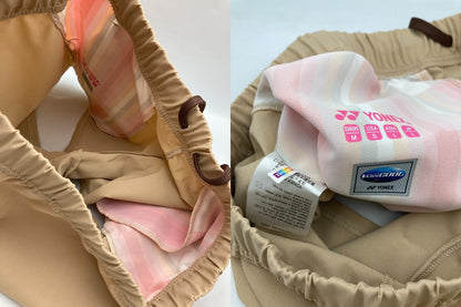 YONEX ヨネックス バドミントンウェア ゲームシャツ 上下セット クリスタルレッド レディース 中古 D4